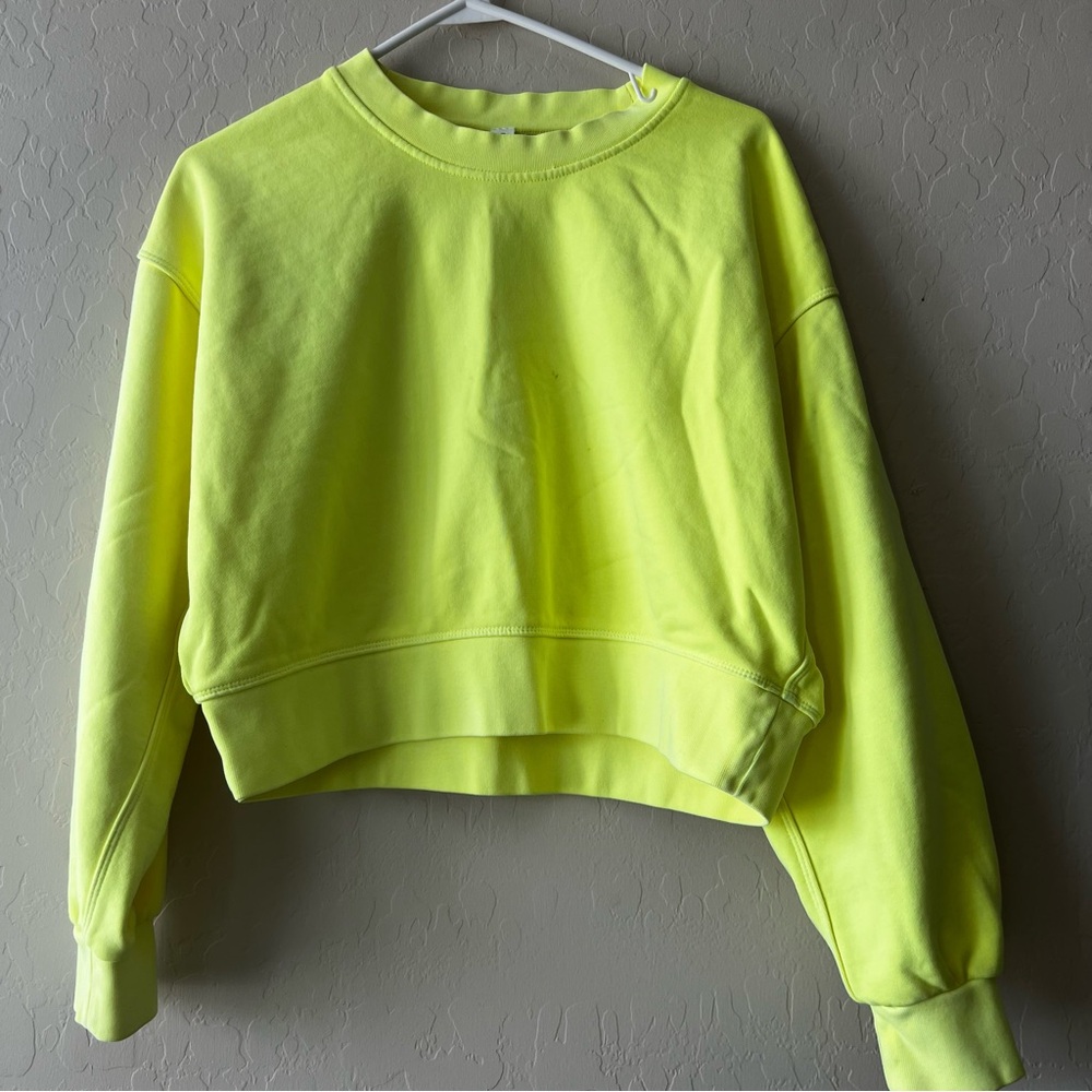 LULULEMON bright highlighter-yellow sweatshirt